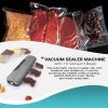 Gray Vacuum Food Sealer Machine 14.17" x 3.9" x 1.9" Size + 5 Food Saver Bags 7.8" x 9.8" + 5 Bags 6.8" x 9.8". Automatic Food Vaccumed Sealer for Sea