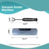 Gray Vacuum Food Sealer Machine 14.17" x 3.9" x 1.9" Size + 5 Food Saver Bags 7.8" x 9.8" + 5 Bags 6.8" x 9.8". Automatic Food Vaccumed Sealer for Sea